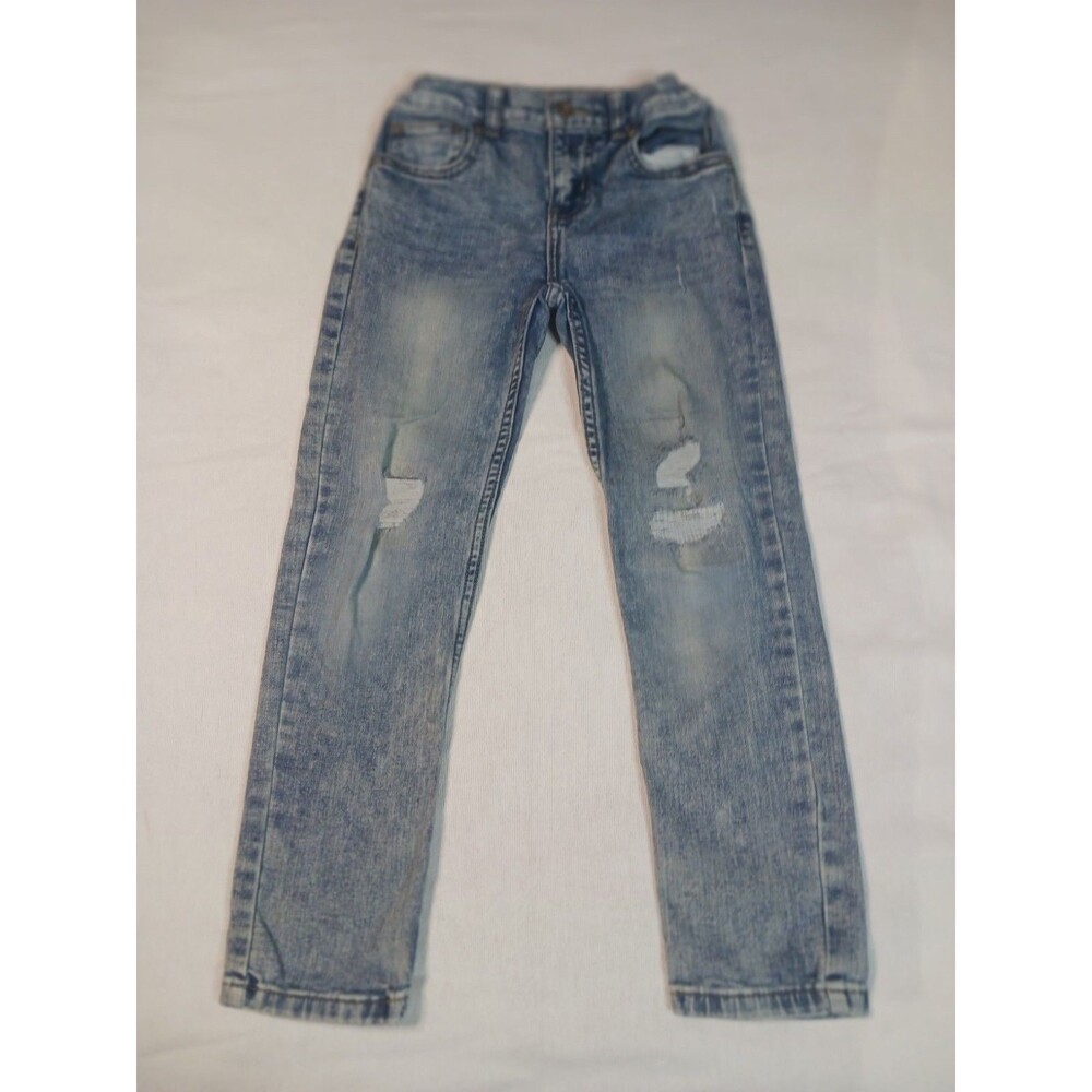 Wonder Nation Boys Size 8 Slim Distressed Straight Leg Denim Jeans